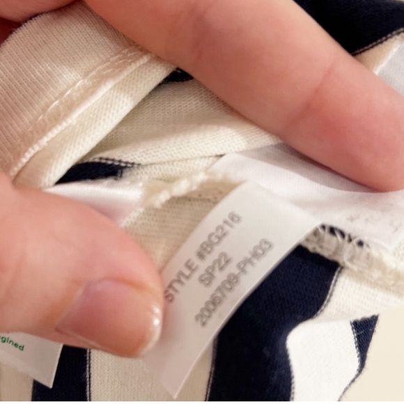 J. Crew Knit Midi Dress in Nautical Navy Stripe 100% cotton Medium - Picture 7 of 9